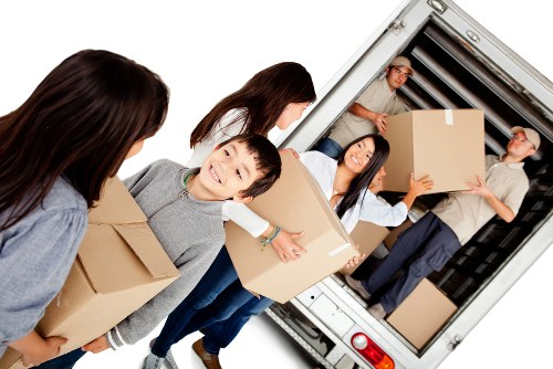 Secure Man With Van Knightsbridge payment process illustration