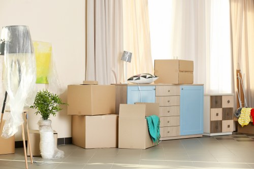 Storage and removal items ready for a Knightsbridge student relocation