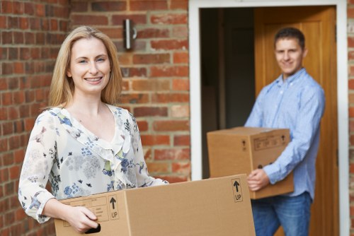 Careful loading of household belongings during a Knightsbridge move