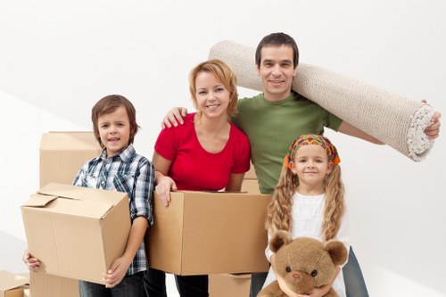 Loading furniture into a removal truck for a central London move