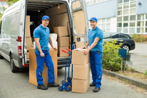 A local packing team organising items for a move in Knightsbridge