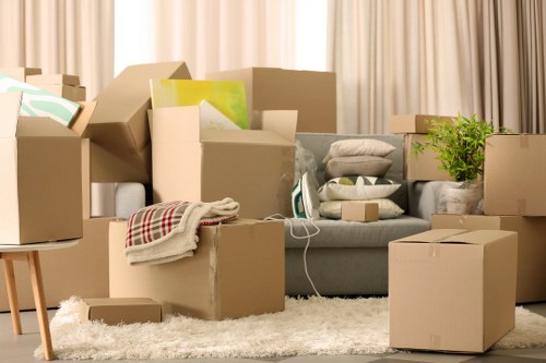 Careful loading of furniture for a local move in Knightsbridge