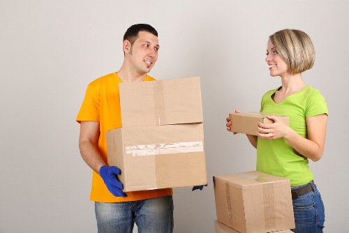 Insured van loading safely with wrapped household items